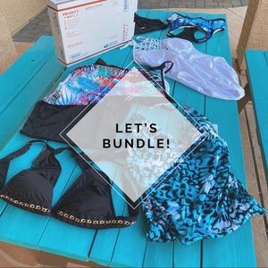Bikini Bundle Large XL Tops Bottoms 7 pieces (b51)